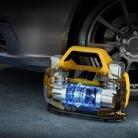 Carsun Double-Cylinder High-Power Wired Air Pump Air Compressor for SUVs RVs Mountain Bikes Rapid Inflation with Lighting Digita