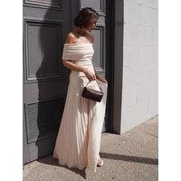 Elegant scoop neck pleated dress for women, slim party dresses for women, educational fashion, chic,