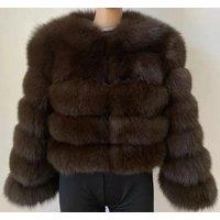 Women's Fashion faux fur coat super hot Autumn Winter women short Faux fox fur fluffy jacket high