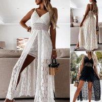 Sexy Popular V Neck Long Dress Shorts Playsuit Female Women Jumpsuit Slim for Gathering