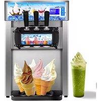 Ice Cream Making Machine Stainless Steel 1800W Desktop Small Automatic Home Commercial Double Storage Cylinder
