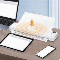 A4 Bluetooth Printer Continuous Thermal Printer Portable Label Inkless Wireless PDF Webpage Contract