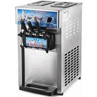 Commercial Soft Ice Cream Machine 3 Flavors PreCooling at Night Auto Clean LCD Panel
