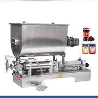 Semi-Automatic Curry Sauce Chili Sauce Filling Machine Pneumatic Slurry Mixing Packaging Machine