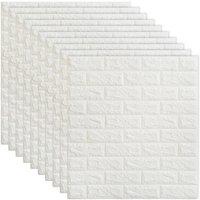 10Pcs 3D Stickers Self Adhesive Wallpaper Retro Foam Brick Panels Stickers DIY Paper Decal Home