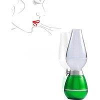 USB Recharging Desk Lamp LED Blow Control Retro Night Light Stepless Dimming Portable Lamp