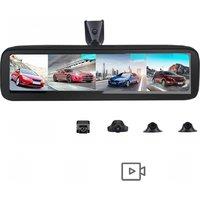 4 Cameras Dash Recorder 12 IPS 4G Rearview Mirror Wifi GPS Navigation Android 8.1 DVR 4K ADAS HD 1080P Dash Cam Video Recorder