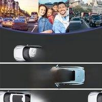 1200W Pixel Dash Cam With WiFi 3 Cameras Front Inside Rear Car Video Recording Wide Angle Night