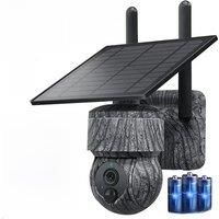 5MP Solar Hunting Camera 4G SIM Wireless PTZ Camera With Solar Panel Two Way Audio Outdoor