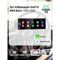 Carplay 1 Din Radio Android for VW Volkswagen Golf 4 IV MK4 Bora 1999-2004 6.86" Screen Car Multimedia Head Unit GPS BT WIFI