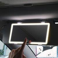 Ultra Thin Car Sun Visor Vanity HD Mirror With LED Three Gear Adjustment Car Interior Female Cosmetic Makeup Mirror For Women