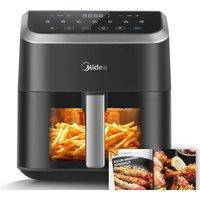 Midea 5L Air Fryer with Window HeatXpress Rapid Air Technology 7 in 1 Preset Functions Non-stick Coating Dishwasher Safe