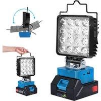 24W/48W Cordless LED Work Light for Makita Brightness Rechargeable Flood night Lights Outdoor Camping Lamp for Emergency Jobsite