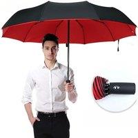 Windproof Double Layer Resistant Umbrella Fully Automatic Rain Men Women 10K Strong Luxury Business