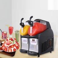 Commercial Snow Melting Machine 2L Double Jars Slush Machine Fast Cooling Smoothie Granita Machine Ice Slusher