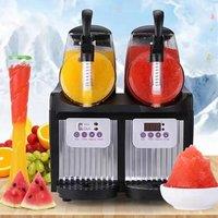 Double Cylinders Slush Machines Snow Melting Machine 110V/220v Ice Slusher Cold Drink Dispenser Smoothie Machine XRJ10Lx1 1pc