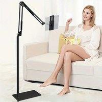Adjustable Floor Stand Tablet Holder - Zinc Alloy Cantilever Bracket Safety Distance, Compatible
