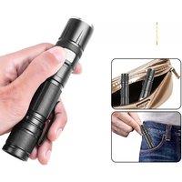 White light long-range ultra-bright 18650 battery with pen clip powerful flashlight TYPE-C charging compact emergency flashlight