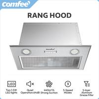 COMFEE' Integrated Cooker Hood 52cm with LED Light, 520mm Built-in Extractor Fan Kitchen- Stainless