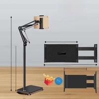Metal Carbon Steel Cantilever Mobile Holder - Bedside Bed Stand For Lying Down Support Cell Phone