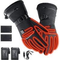 Waterproof USB Rechargeable Electric Heated Gloves Women Men Touchscreen Thermal Motorcycle Gloves