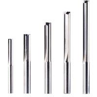 Dreanique 1pc Two Straight Flutes 1mm-12mm Carbide Milling Cutter For Wood Milling Engraving Slotting Milling Bit