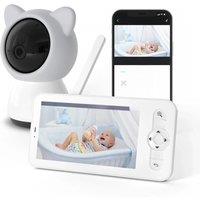 5 Inch Baby Monitor with Camera Audio Nanny Security Wireless Sreen Video Intercom Night Vision