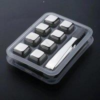 304 Stainless Steel Metal Ice Cube Quick-frozen Ice Grain Clip Creative Whiskey 27x27mm Ice Cube