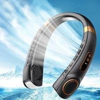 2025 Mini Hanging Neck Fan Portable Bladeless Neck Fan Air Cooler Digital Display Rechargeable Air