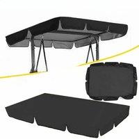 Replacement Canopy For Swing For 2 Or 3 Seater Black Brown Swing Chair Awning For Outdoor Garden