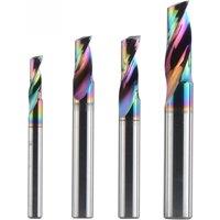 Dreanique 1pc Single Flute Solid Carbide Milling Cutter For Aluminium Copper Acrylic Wood DLC Coating End Mill Milling Bit DSA1F