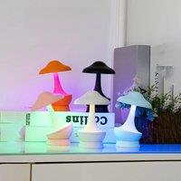 LED Table Lamp Mushroom Desk Lamp RGB Dimming Rechargeable Night Lights For Bedroom Bedside Dining Night Light Atmosphere Decor