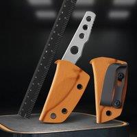 Petrified Fish PFE13 Pocket Knife 14C28N Knife with Fixed Blade Sheath Survival Knives and Hunting Cutter EDC Camping Hand Tool