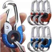 Keychain Buckle For Men Stainless Steel Key Ring Key Chain Hook Outdoor Carabiner Climbing Keyfob Accessories Rugged Belt Clip