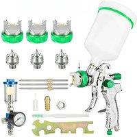 HVLP Professional Spray Gun 1.4/1.7/2.0/2.5mm Steel Nozzle Gravity Spray Gun Portable Car Paint