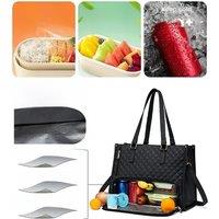 Portable Lunch Tote Bag For Women Multi Purpose Insulated Lunch Shoulder Pouch Makeup Bag Durable