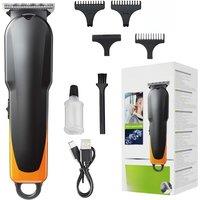 GREENLYCA GL69650 Men's Hairdressing Set, Golden Hairdressing Scissors, USB Charge, 5 Combs, Clipper