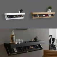 Wall-mounted Magicflap Designer Shelf Wooden Multi-function Concealed Floating Shelf Secret