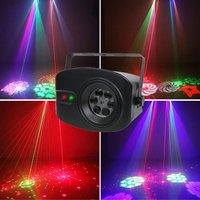 2IN1 DJ Disco Party Light LED RGBW Light RG Laser Light 48 Kinds Patterns Light Sound Activated Remote Control Projection Light