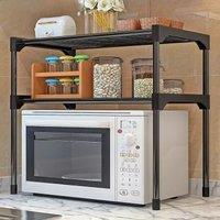 Stainless Steel Microwave Oven Shelf, Kitchen Tableware Organizer ,Home Storage Rack