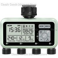 New Irrigation Computer with 4 Independently Controlled Outputs, Digital Watering Timer with LCD Display, Automatic Irrigation