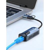 Unnlink 5G Ethernet Adapter 5000Mbps USB 3.1 & Type-C to Rj45 Network Card for Windows 10/11 MacOS Edit Real Time Streaming Call