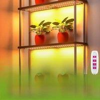 USB LED Grow Lights Full Spectrum Quantum Board Lamp Indoor Flower Potted Plant Fill Lighting Dimmable With 24-Hour Cycle Timing