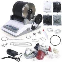 110/220V Rock Tumbler Kit DIY Electric Rock Tumbler Toy with Rough Gemstones Polishing Grits for