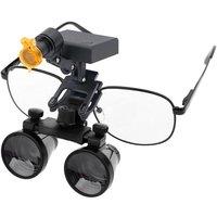3.5X Dental Loupes Binocular Magnifier Working Distance 320-420 mm Surgery Magnifying Glass w 5 W Wireless Medical Headlight