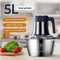 5L electric meat grinder food. food grinder, stainless steel multifunctional vegtable slicer and chopper