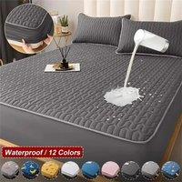 Waterproof Thicken Mattress Pad Protector Skin-Friendly Durable Fitted Sheet Bed Cover Latex Mat