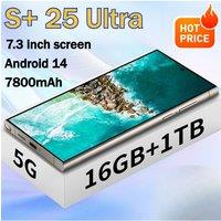 New Global Version S+ 25 Ultra 7.3HD Original Mobile Phones 4G 5G Dual SIM Smartphone Android 14 Cell Phone 7800mAh Cellphones