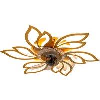 Voltsify LED Ceiling Fan Light With 6 Wind Speed Settings Remote Control and Bluetooth Function