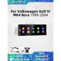 Carplay 1 Din Radio Android Car Multimedia for VW Volkswagen Golf 4 IV MK4 Bora 1999-2004 6.86" Stereo Head Unit Autoradio BT